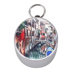 Venice Water Laguna Italy Mini Silver Compasses by Wegoenart