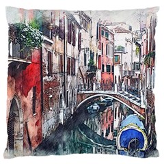 Venice Water Laguna Italy Standard Flano Cushion Case (one Side) by Wegoenart