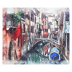 Venice Water Laguna Italy Double Sided Flano Blanket (small)  by Wegoenart