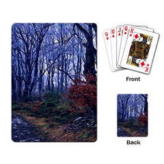 Forest Beeches Way Winter Snow Playing Cards Single Design (rectangle) by Wegoenart