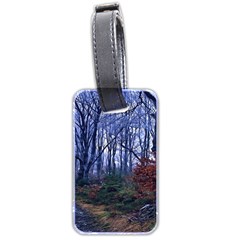 Forest Beeches Way Winter Snow Luggage Tag (two Sides) by Wegoenart