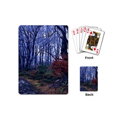 Forest Beeches Way Winter Snow Playing Cards Single Design (mini) by Wegoenart