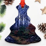 Forest Beeches Way Winter Snow Ornament (Christmas Tree)  Front