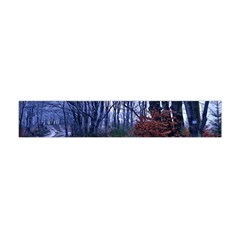 Forest Beeches Way Winter Snow Flano Scarf (mini) by Wegoenart