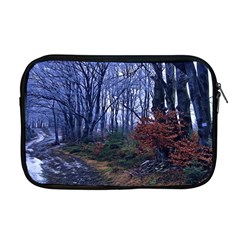 Forest Beeches Way Winter Snow Apple Macbook Pro 17  Zipper Case by Wegoenart