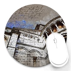 Building Architecture Columns Round Mousepads by Wegoenart