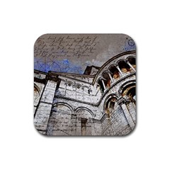 Building Architecture Columns Rubber Coaster (square)  by Wegoenart