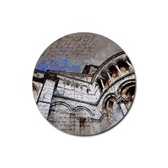 Building Architecture Columns Rubber Round Coaster (4 Pack)  by Wegoenart