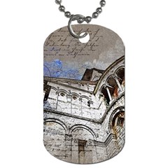 Building Architecture Columns Dog Tag (one Side) by Wegoenart