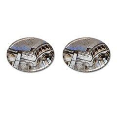 Building Architecture Columns Cufflinks (oval) by Wegoenart