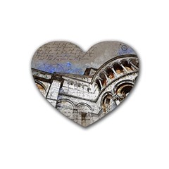 Building Architecture Columns Heart Coaster (4 Pack)  by Wegoenart