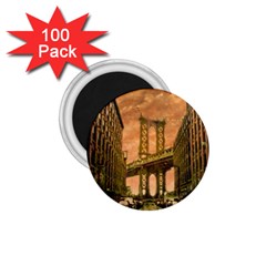 Architecture Buildings City Bridge 1 75  Magnets (100 Pack)  by Wegoenart