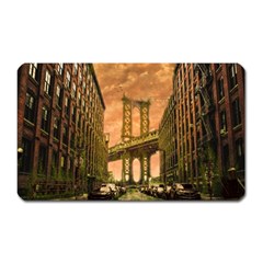 Architecture Buildings City Bridge Magnet (rectangular) by Wegoenart