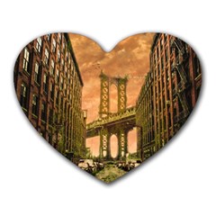 Architecture Buildings City Bridge Heart Mousepads by Wegoenart