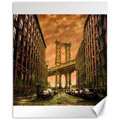 Architecture Buildings City Bridge Canvas 11  X 14  by Wegoenart