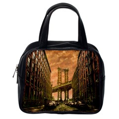 Architecture Buildings City Bridge Classic Handbag (one Side) by Wegoenart