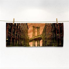 Architecture Buildings City Bridge Hand Towel by Wegoenart