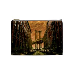 Architecture Buildings City Bridge Cosmetic Bag (medium) by Wegoenart