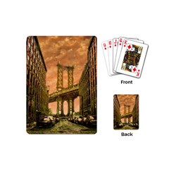 Architecture Buildings City Bridge Playing Cards Single Design (mini) by Wegoenart