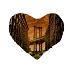 Architecture Buildings City Bridge Standard 16  Premium Heart Shape Cushions Front