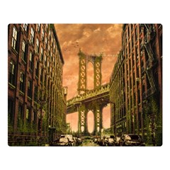 Architecture Buildings City Bridge Double Sided Flano Blanket (large)  by Wegoenart