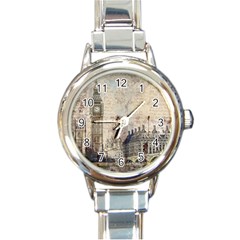 London Westminster Bridge Building Round Italian Charm Watch