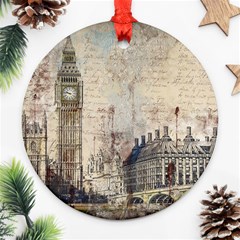 London Westminster Bridge Building Ornament (Round)