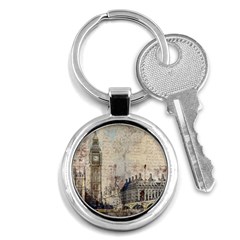 London Westminster Bridge Building Key Chain (Round)