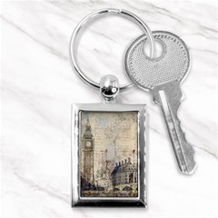 London Westminster Bridge Building Key Chain (rectangle) by Wegoenart