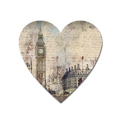 London Westminster Bridge Building Heart Magnet