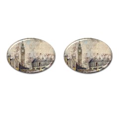 London Westminster Bridge Building Cufflinks (Oval)