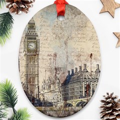 London Westminster Bridge Building Oval Ornament (Two Sides)