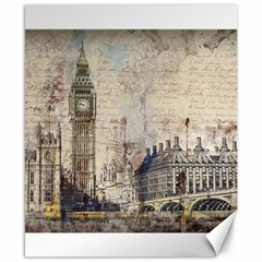 London Westminster Bridge Building Canvas 8  x 10 