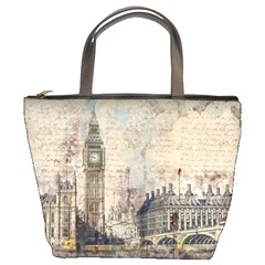 London Westminster Bridge Building Bucket Bag by Wegoenart