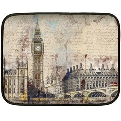 London Westminster Bridge Building Fleece Blanket (Mini)