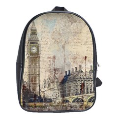 London Westminster Bridge Building School Bag (large) by Wegoenart