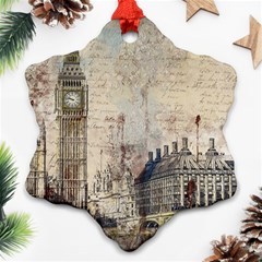 London Westminster Bridge Building Ornament (Snowflake)