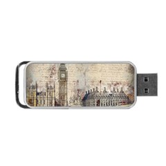 London Westminster Bridge Building Portable Usb Flash (one Side) by Wegoenart