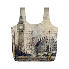 London Westminster Bridge Building Full Print Recycle Bag (M)