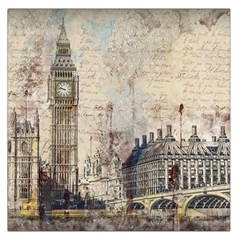 London Westminster Bridge Building Large Satin Scarf (square) by Wegoenart