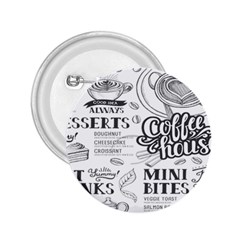 Vintage Coffee Tea Cafe Hamburger Menu Coffee Shop Menu 2.25  Buttons