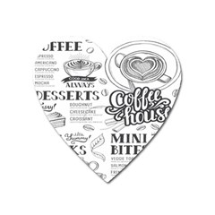 Vintage Coffee Tea Cafe Hamburger Menu Coffee Shop Menu Heart Magnet