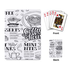 Vintage Coffee Tea Cafe Hamburger Menu Coffee Shop Menu Playing Cards Single Design (Rectangle)