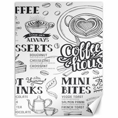 Vintage Coffee Tea Cafe Hamburger Menu Coffee Shop Menu Canvas 12  x 16 