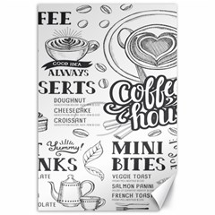 Vintage Coffee Tea Cafe Hamburger Menu Coffee Shop Menu Canvas 24  x 36 