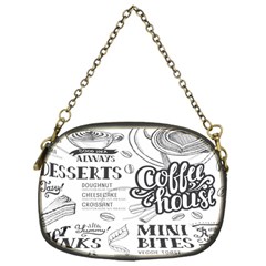 Vintage Coffee Tea Cafe Hamburger Menu Coffee Shop Menu Chain Purse (One Side)