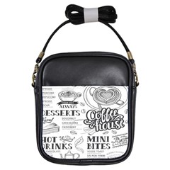 Vintage Coffee Tea Cafe Hamburger Menu Coffee Shop Menu Girls Sling Bag