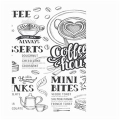 Vintage Coffee Tea Cafe Hamburger Menu Coffee Shop Menu Large Garden Flag (Two Sides)