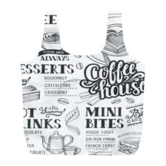 Vintage Coffee Tea Cafe Hamburger Menu Coffee Shop Menu Full Print Recycle Bag (L)