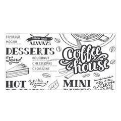 Vintage Coffee Tea Cafe Hamburger Menu Coffee Shop Menu Satin Shawl